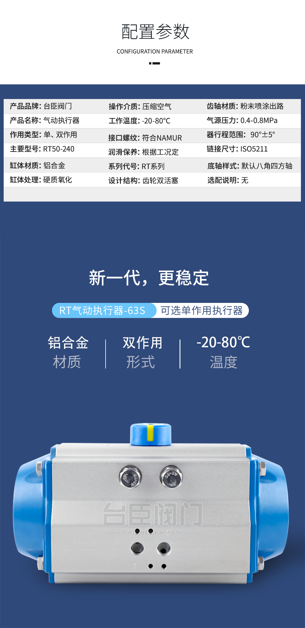 RT氣動執(zhí)行器配置參數(shù) RT氣動執(zhí)行器配置參數(shù)
